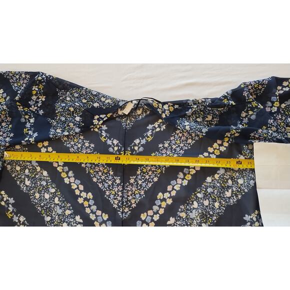 Ext 1946 Navy Blue Floral Kimono One Size for Women - Picture 6 of 8